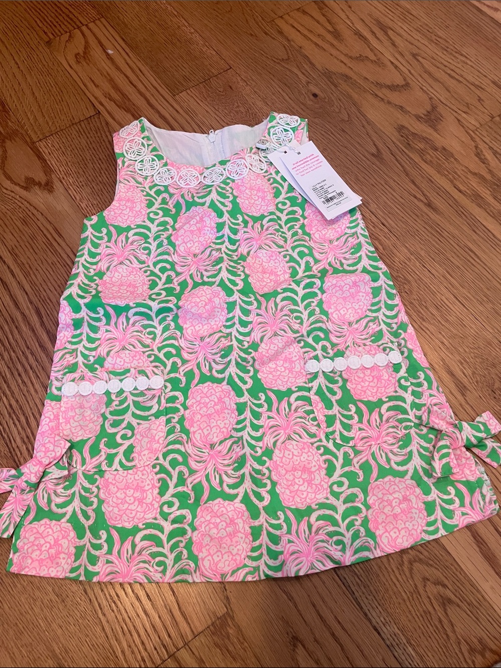 Lilly Pulitzer Pink & Green Pineapple Print Girls Dress
